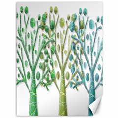 Magical Green Trees Canvas 36  X 48   by Valentinaart