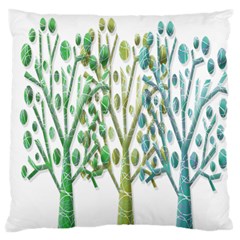 Magical Green Trees Standard Flano Cushion Case (two Sides) by Valentinaart