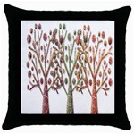 Magical autumn trees Throw Pillow Case (Black) Front