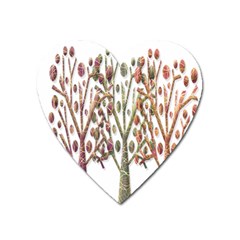 Magical Autumn Trees Heart Magnet by Valentinaart