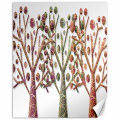 Magical Autumn Trees Canvas 16  X 20   by Valentinaart