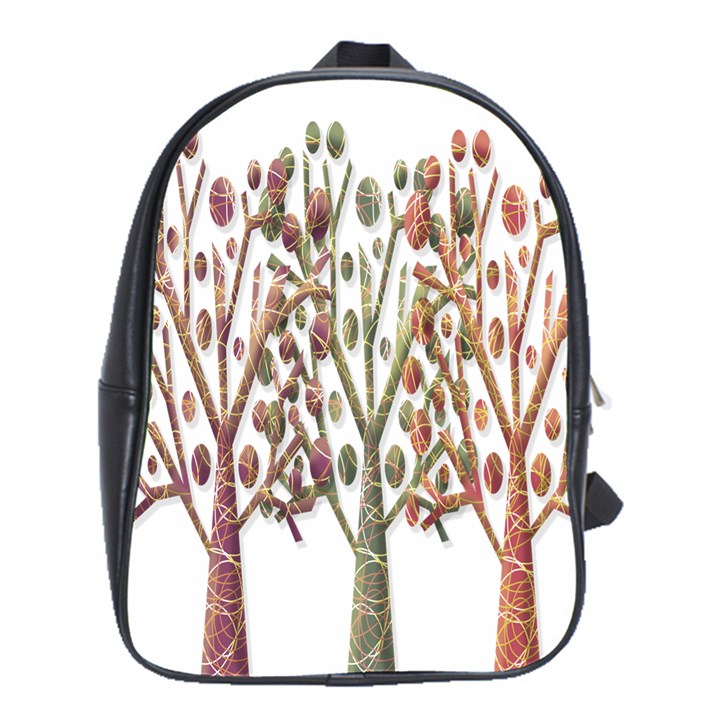 Magical autumn trees School Bags(Large) 