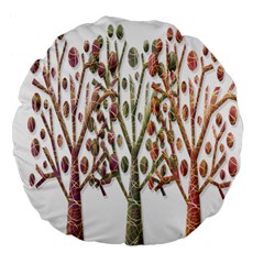 Magical Autumn Trees Large 18  Premium Flano Round Cushions by Valentinaart