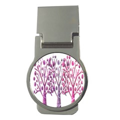 Magical Pink Trees Money Clips (round)  by Valentinaart