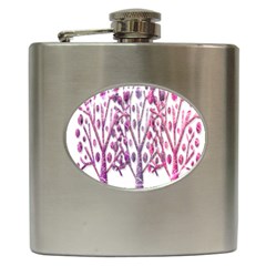 Magical Pink Trees Hip Flask (6 Oz) by Valentinaart