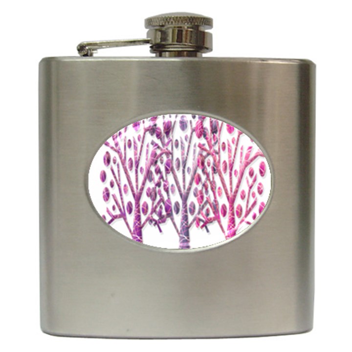 Magical pink trees Hip Flask (6 oz)