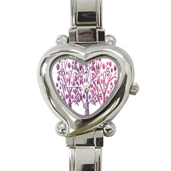 Magical Pink Trees Heart Italian Charm Watch by Valentinaart