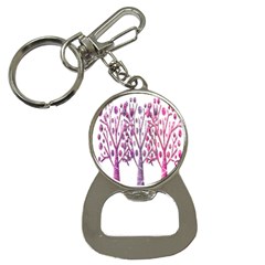 Magical Pink Trees Button Necklaces by Valentinaart