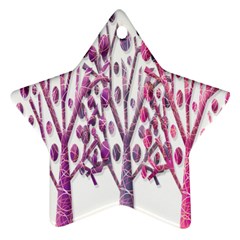 Magical Pink Trees Star Ornament (two Sides)  by Valentinaart