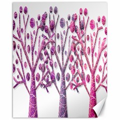 Magical Pink Trees Canvas 16  X 20   by Valentinaart