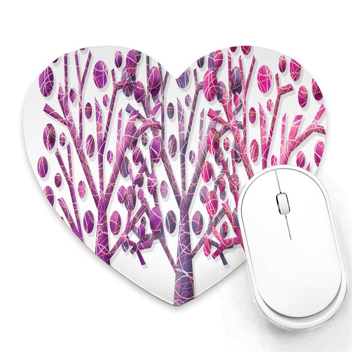 Magical pink trees Heart Mousepads