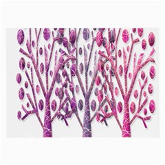 Magical Pink Trees Large Glasses Cloth (2-side) by Valentinaart