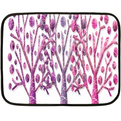 Magical Pink Trees Fleece Blanket (mini) by Valentinaart