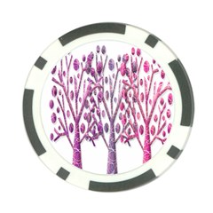 Magical Pink Trees Poker Chip Card Guards (10 Pack)  by Valentinaart