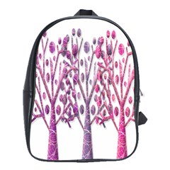 Magical Pink Trees School Bags(large)  by Valentinaart