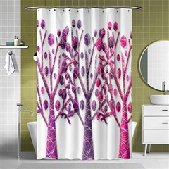 Magical Pink Trees Shower Curtain 48  X 72  (small)  by Valentinaart