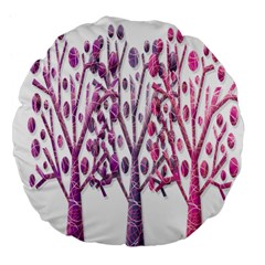 Magical Pink Trees Large 18  Premium Flano Round Cushions by Valentinaart