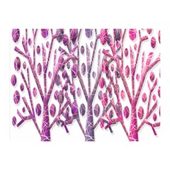 Magical Pink Trees Double Sided Flano Blanket (mini)  by Valentinaart