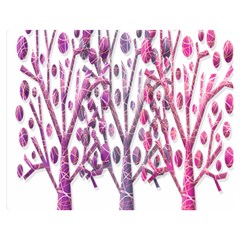 Magical Pink Trees Double Sided Flano Blanket (medium)  by Valentinaart