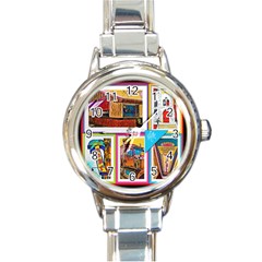 Picreations Vi Round Italian Charm Watch