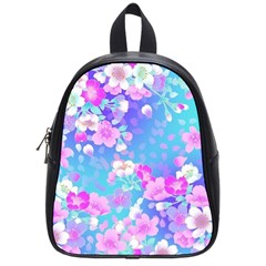 Colorful Pastel Flowers  School Bags (small)  by Brittlevirginclothing