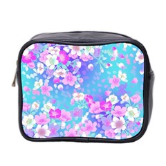 Colorful Pastel Flowers  Mini Toiletries Bag 2-side by Brittlevirginclothing