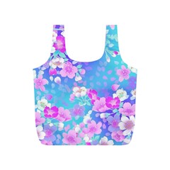 Colorful Pastel Flowers  Full Print Recycle Bags (s)  by Brittlevirginclothing