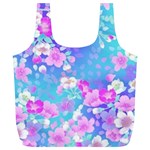 colorful pastel flowers  Full Print Recycle Bags (L)  Front