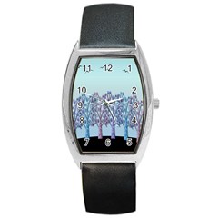 Blue Magical Hill Barrel Style Metal Watch by Valentinaart