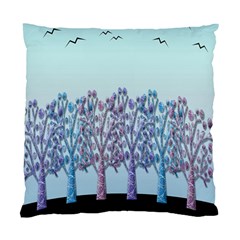 Blue Magical Hill Standard Cushion Case (one Side) by Valentinaart