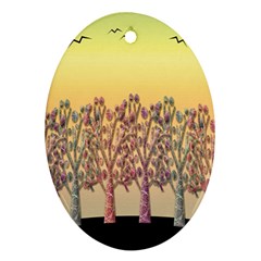 Magical Sunset Ornament (oval)  by Valentinaart