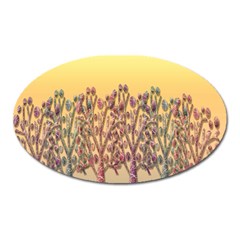 Magical Sunset Oval Magnet by Valentinaart