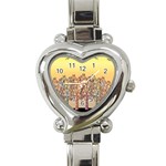 Magical sunset Heart Italian Charm Watch Front