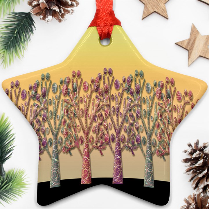 Magical sunset Star Ornament (Two Sides) 