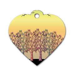 Magical Sunset Dog Tag Heart (two Sides) by Valentinaart