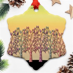 Magical Sunset Snowflake Ornament (2-side) by Valentinaart