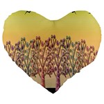 Magical sunset Large 19  Premium Heart Shape Cushions Front