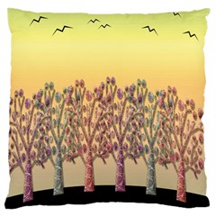 Magical Sunset Large Flano Cushion Case (one Side) by Valentinaart