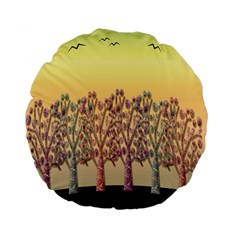 Magical Sunset Standard 15  Premium Flano Round Cushions by Valentinaart