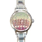 Magical landscape Round Italian Charm Watch Front