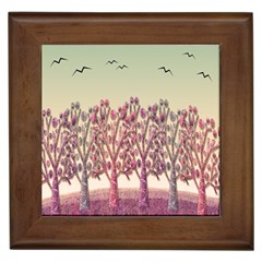 Magical Landscape Framed Tiles by Valentinaart