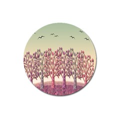 Magical Landscape Magnet 3  (round) by Valentinaart