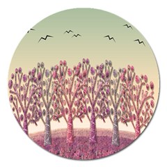 Magical Landscape Magnet 5  (round) by Valentinaart