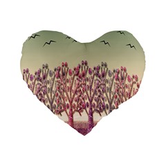 Magical Landscape Standard 16  Premium Heart Shape Cushions by Valentinaart