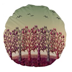 Magical Landscape Large 18  Premium Flano Round Cushions by Valentinaart