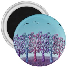 Blue Magical Landscape 3  Magnets by Valentinaart