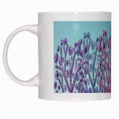 Blue Magical Landscape White Mugs by Valentinaart