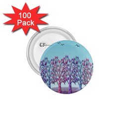 Blue Magical Landscape 1 75  Buttons (100 Pack)  by Valentinaart