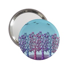 Blue Magical Landscape 2 25  Handbag Mirrors by Valentinaart