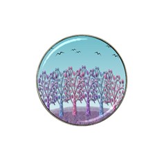 Blue Magical Landscape Hat Clip Ball Marker by Valentinaart